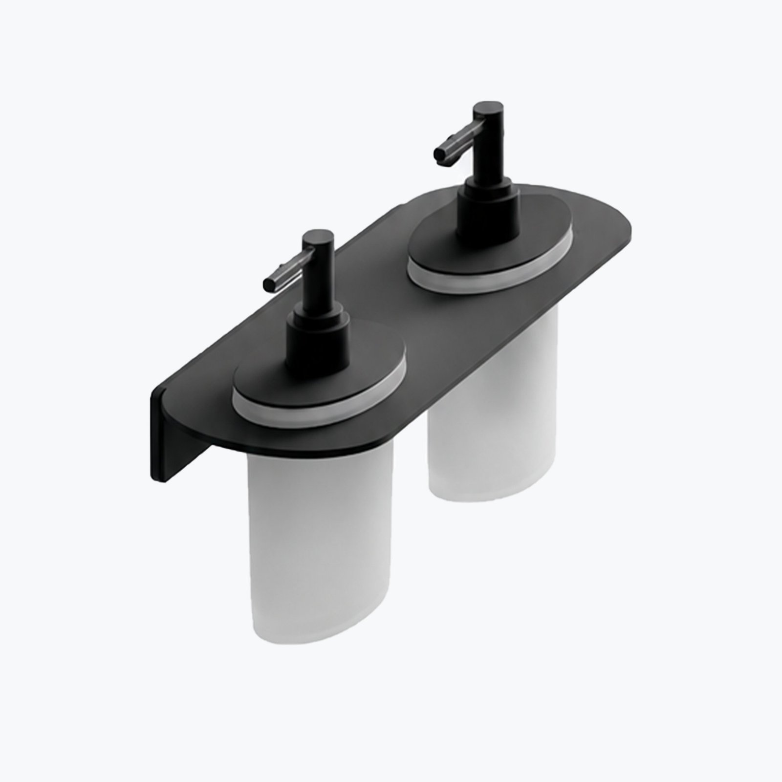 Dual Liquid Soap Dispenser in Matt Black finish