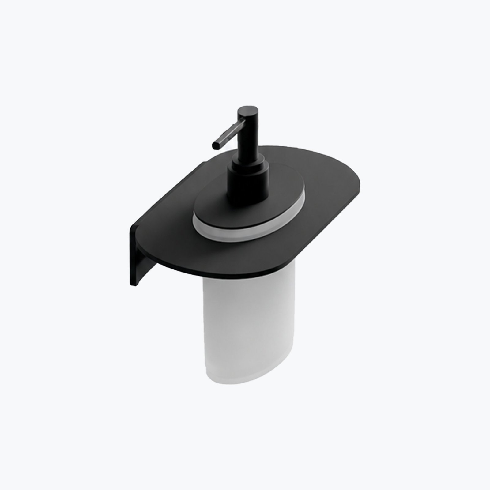 Glass Liquid Soap Dispenser in Matt Black finish