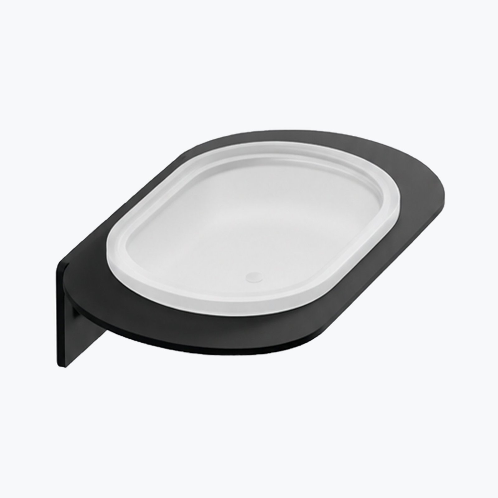 Glass Soap Dish in Matt Black finish